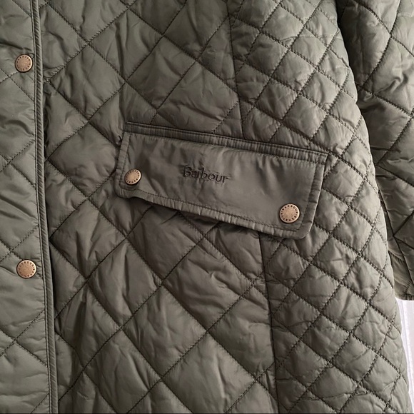NEW! Barbour Olive Burne Quilt Jacket - Picture 6 of 11